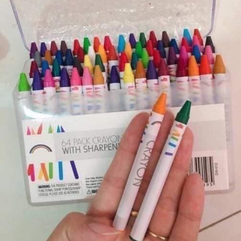 Hộp bút màu sáp 64 chi tiết hàng xuất nhật