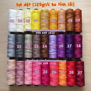 Combo 10 cuộn sợi dệt trơn 2mm