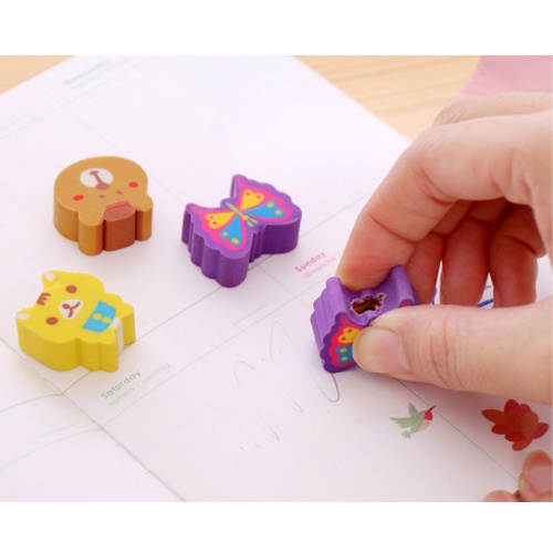 Gôm Tẩy Chì Cắm Đầu Bút Hình Động Vật Hoạt Hình Cute Dễ Thương-Đồ Dùng Học Tập Cho Bé