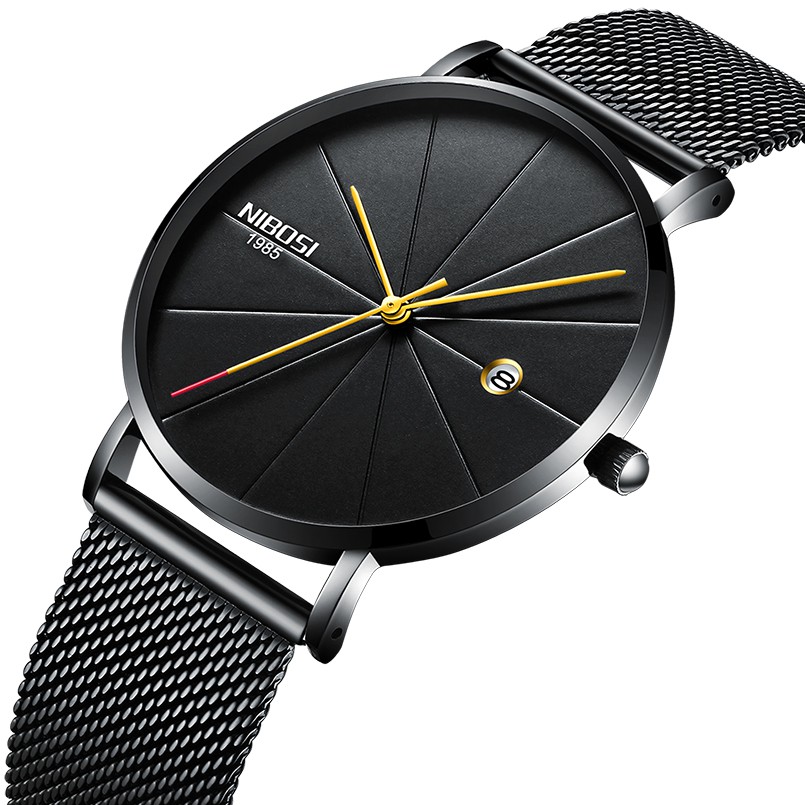 Đồng hồ nam NIBOSI NB2321 dây thép lụa siêu mỏng trẻ trung hiện đại