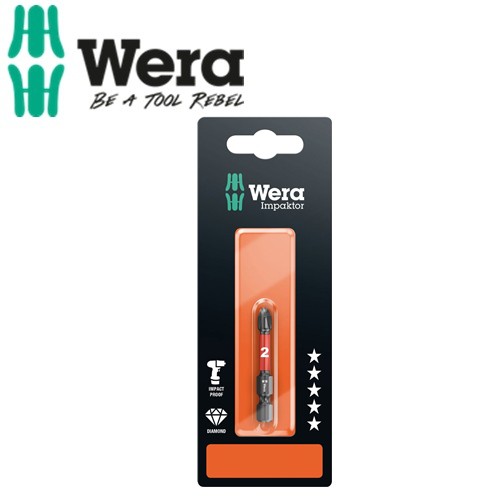 Đầu vít Impaktor 851/4 IMP DC PH 2 x 50 mm SB, Wera 05073956001