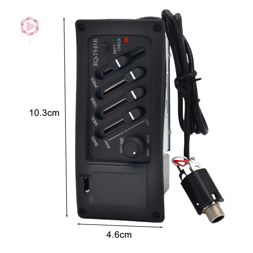 Bộ Cân Bằng 4 Băng Tần Độ Nhạy Cao Chuyên Dụng Cho Đàn Guitar Acoustic