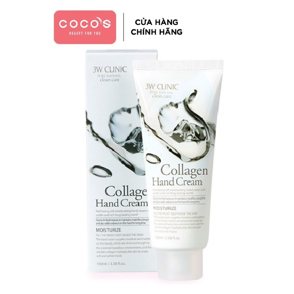 Kem Dưỡng Da Tay Tinh Chất Collagen 3W Clinic Hand Cream 100ml