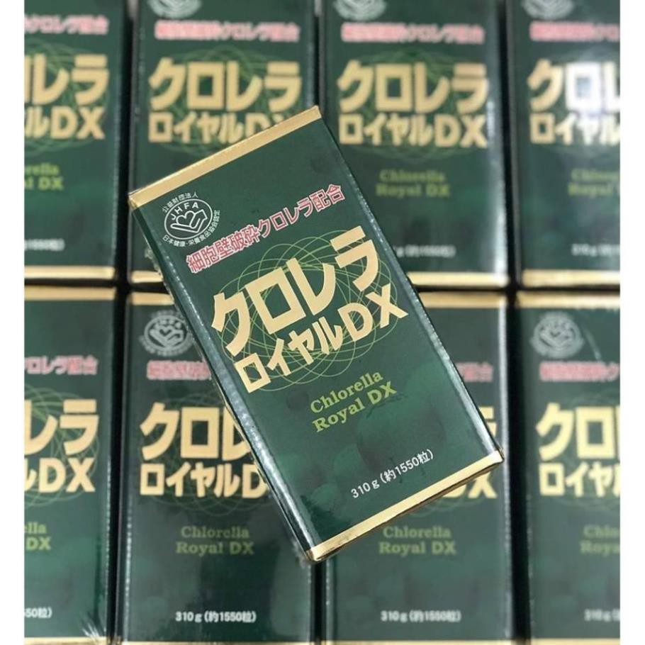 Vỏ hộp đựng vừa tảo lục Hoàng Gia Chlorella Royal DX 1550v Nội Địa Nhật (Cam kết Auth)