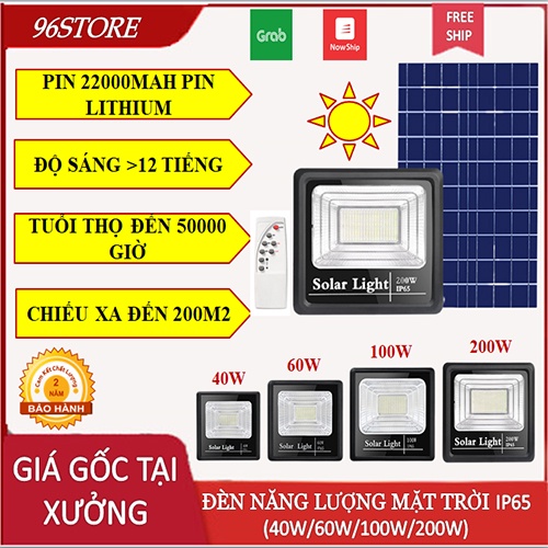 Đèn Pha Năng Lượng Mặt Trời IP65 CHÍNH HÃNG Không Thấm Nước SOLAR LINGHT BẢO HÀNH 12 THÁNG