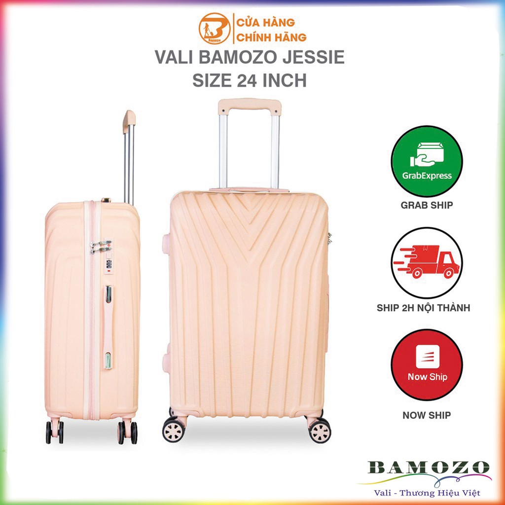 [GIÁ HỦY DIỆT] Vali Du Lịch Khóa Kéo Bamozo Jessie - Vali Size 24 inch - Chống Va Đập - Chống Trầy Xước - Bảo Hành 5 Năm