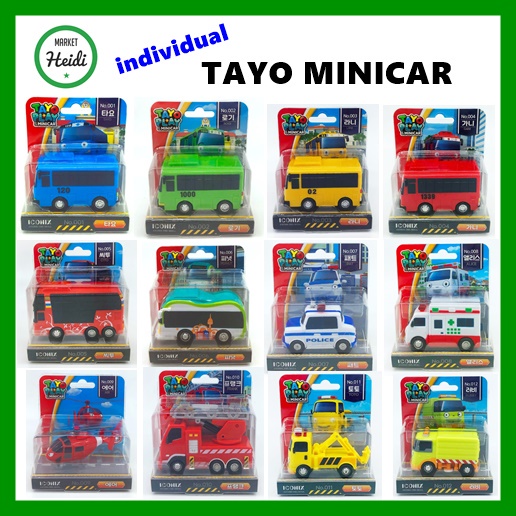 Tayo xe buýt nhỏ Tayo Bus Tayo Toys Minicar Tayo / Rogi / Lani / Gani / Cito / Peanut / Pat / Alice / Air / Frank / Toto / Rubby