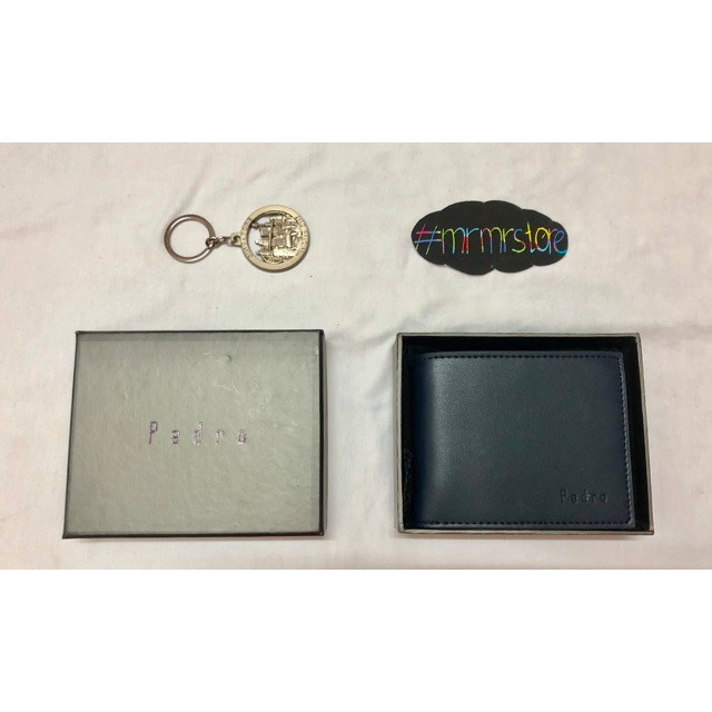 Ví nam PEDRO ngắn trơn logo chìm hàng xuất dư VN02