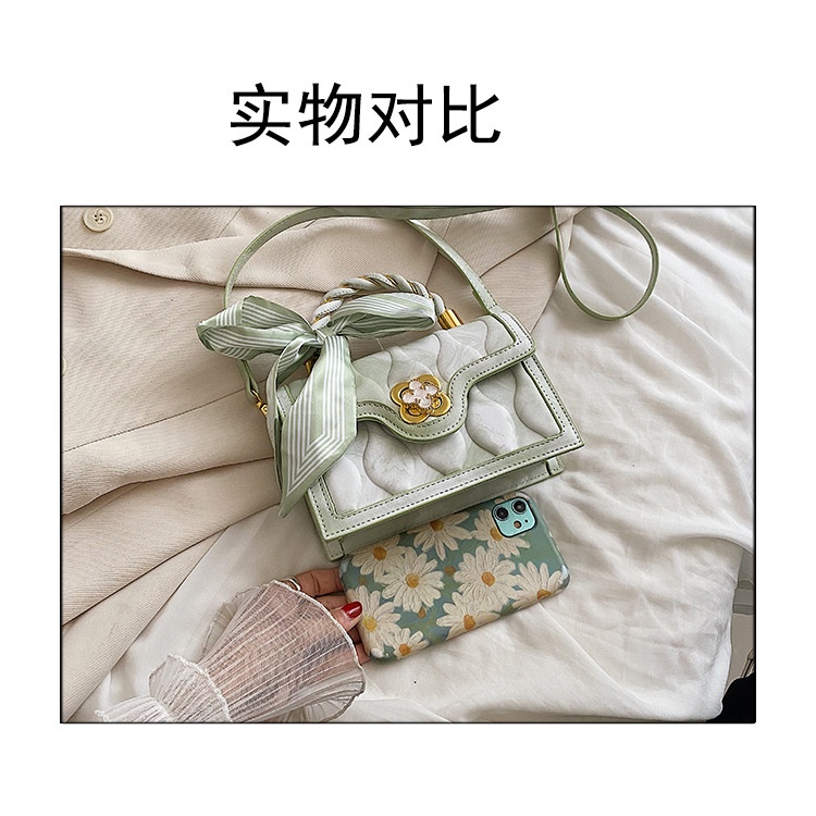 Túi đeo chéo JASMIN NOIR có khóa in họa tiết hoa thời trang cho nữ