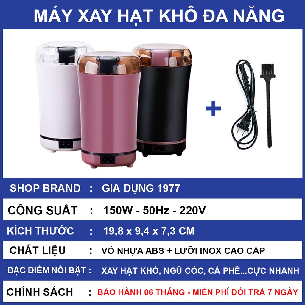 Máy xay tỏi ớt cầm tay mini cao cấp dung tích 250ML, Máy xay hạt khô, xay thịt đa năng lưỡi bằng thép không gỉ