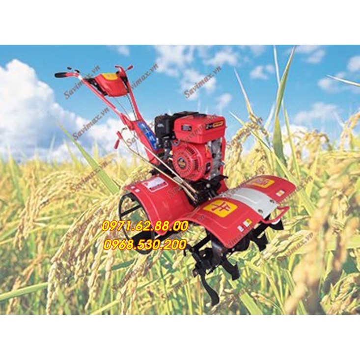 Máy xới đất mini cho gia đình chạy xăng phay trước
