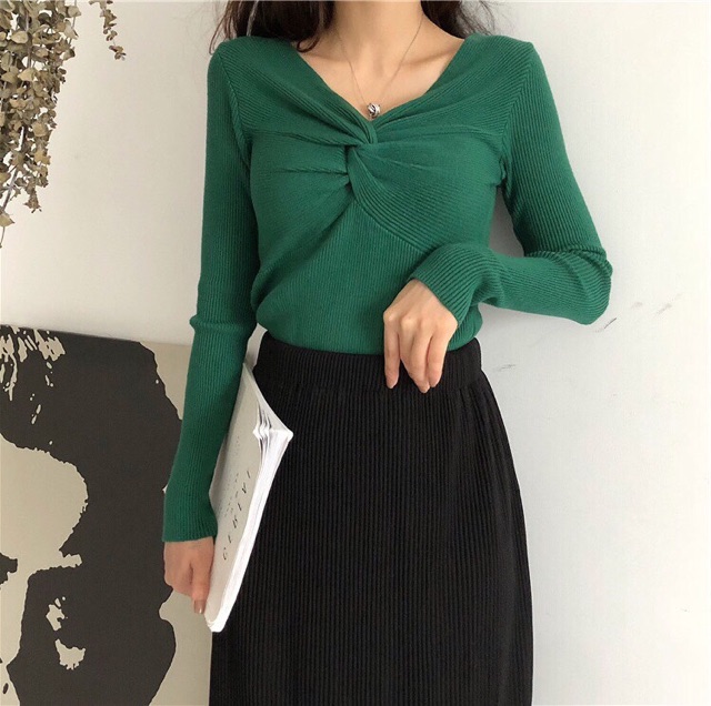 Áo Len Dài Tay Nữ Quảng Châu Chất Đẹp Bánh Bèo A-2 | BigBuy360 - bigbuy360.vn