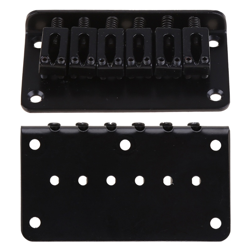 Cầu Đàn Guitar Điện 6 Dây Bằng Kim Loại Cứng Màu Đen Kèm Ốc Vít Mới
