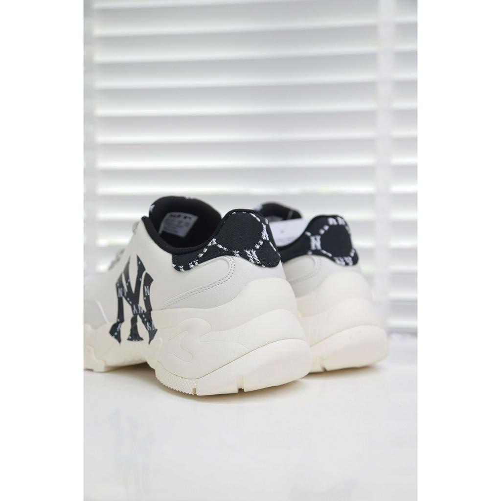 Giày MLB bigball chunky monogram NY màu đen chính hãng , giày thể thao độn đế new york yankees họa tiết monogram