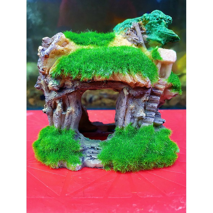 CỔNG CÂY PHỦ RÊU TRANG TRÍ HỒ CÁ NON BỘ 11X7X12CM