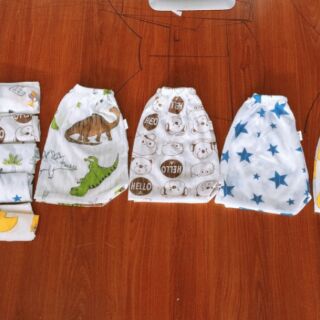 Combo 10 quần cotton giấy cho bé