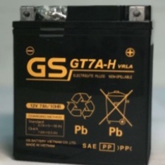 Bình Ắc Quy Khô GS GT7A ( 12V-7Ah ) - KT (mm): 113 x 70 x 130 ( Dài x Rộng x Cao ) SH,DYLAN, PIAGO
