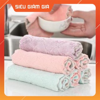 Khăn lau đa năng 2 mặt siêu mềm mịn, thấm hút tốt,kháng khuẩn