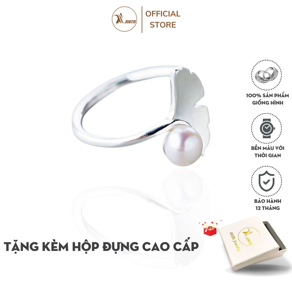 Nhẫn mở tùy chỉnh thiết kế hình lá đính ngọc thời trang ANTA Jewelry - ATJ3552