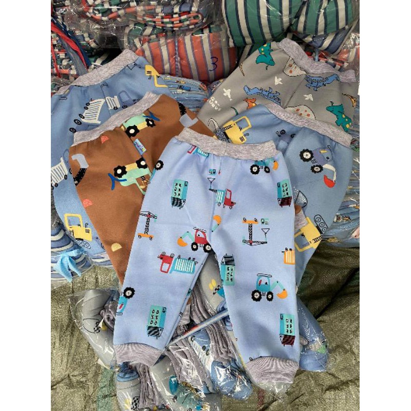 set 10 quần nỉ lót lông cho bé (quần chục)