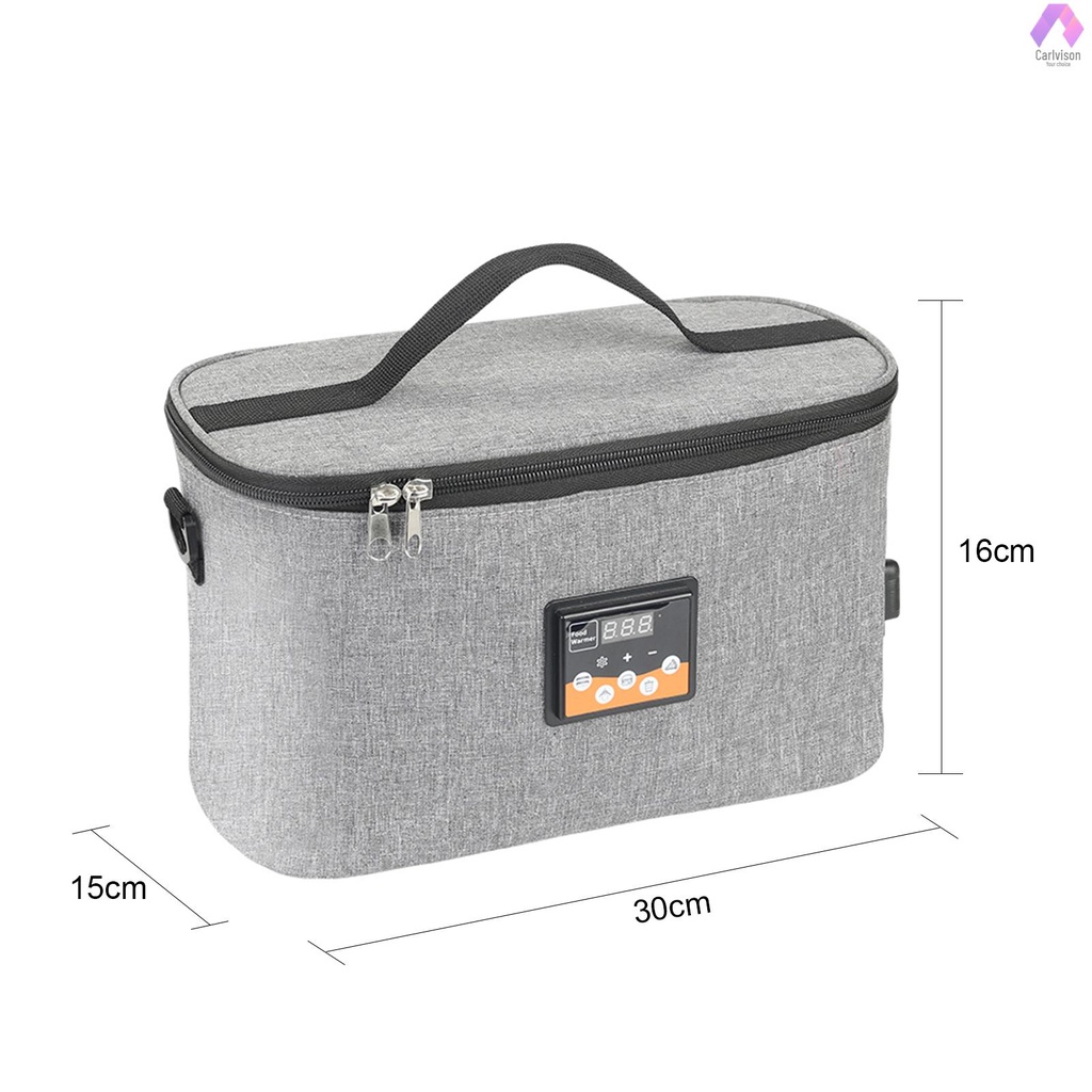 Hộp Hâm Nóng Thức Ăn Di Động Mini 12V Với Màn Hình Kỹ Thuật Số 8L Cho Xe Hơi/Cắm Trại Du Lịch On The Go