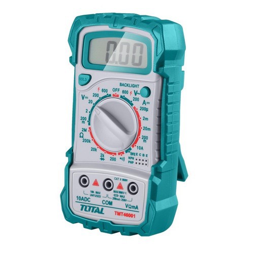 Đồng hồ đo điện vạn năng (40/T) TOTAL TMT46001 Thiết bị đo điện cầm tay màn hình LCD 1999 số đếm, đo trên nhiều nguồn
