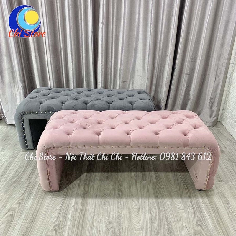 Ghế Dài Ngồi Chờ Phòng Khách, Ghế Sofa Dài Cổ Điển Nhún Dài 1m2 Cho Shop