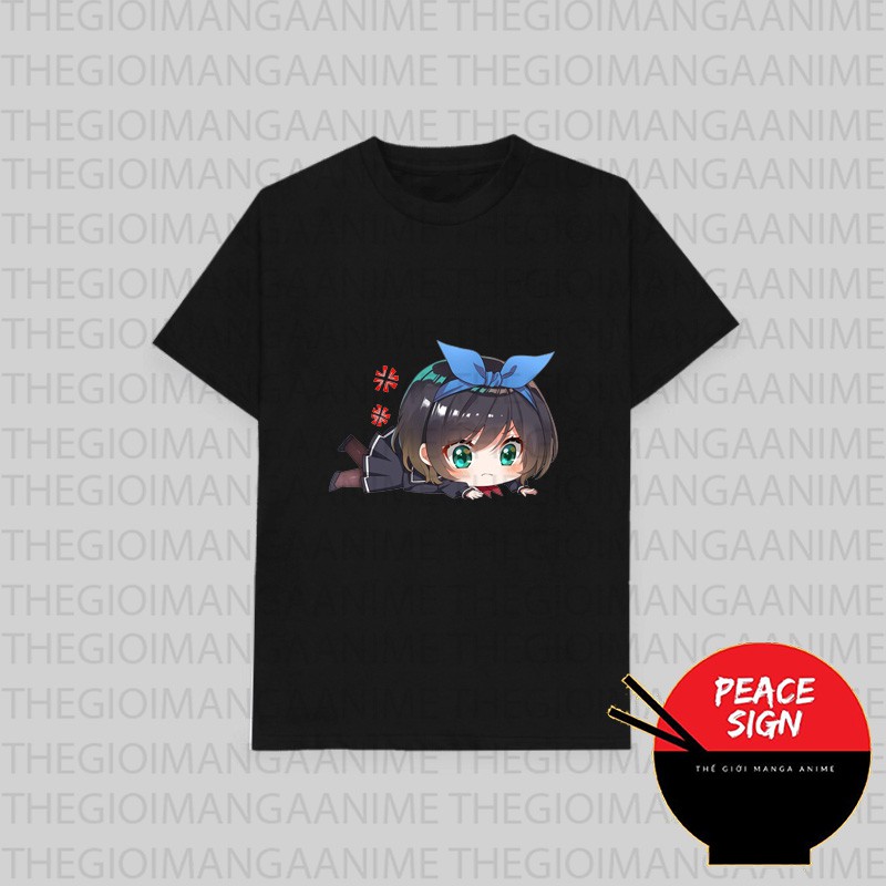 Áo thun phông đen in hình DỊCH VỤ CHO THUÊ BẠN GÁI ver NẰM thời trang nam nữ cá tính anime chibi