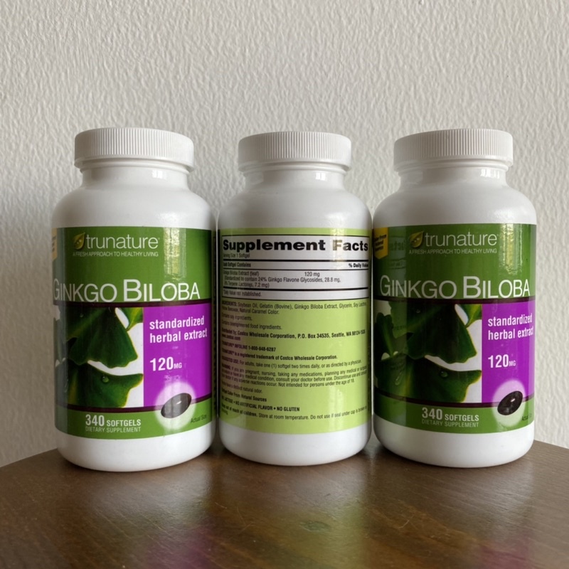 Bổ não Ginkgo biloba Trunature 340 viên 120mg cải thiện rối loạn tiền đình order Costco US