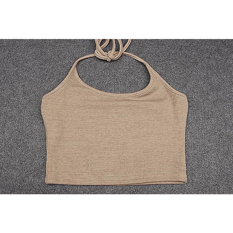 DUNEA Set Áo Tank Top Tay Dài Phối Khoá Hợp Thời Trang Cho Nữ