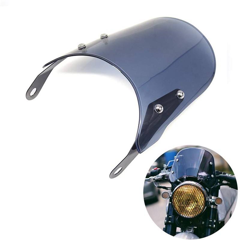Motorcycle Headlight Fairing Windshield Windscreen Compatible for Triumph Bonneville 2001-2017,T100 2003-2017(Smoke)
