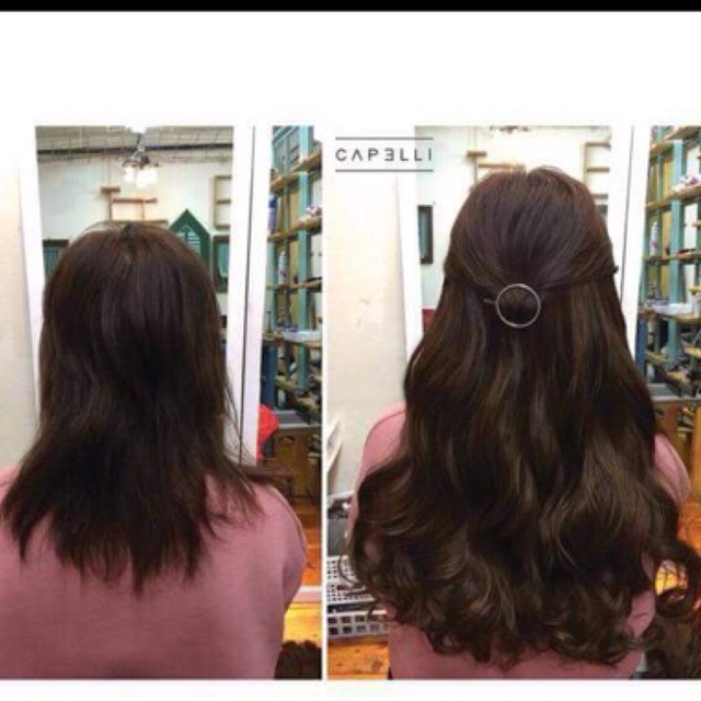 Tóc giả kẹp nữa đầu kẹp phím 🥰 freeship kẹp phím nữa đầu dợn sóng lững- hình thật