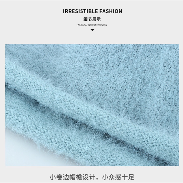 Nón Len Giả Lông Cừu Mềm Mại Ấm Áp Chống Gió Thời Trang Thu Đông Cho Nữ