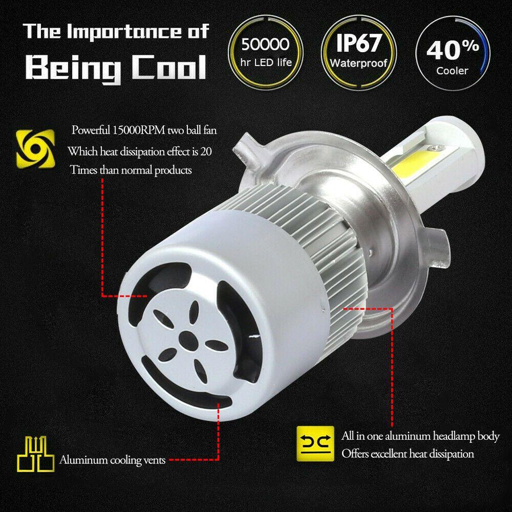 MAG Bộ 2 Đèn LED Sương Mù H4 HB2 9003 Hi / Thấp DRL Cho Xe Hơi