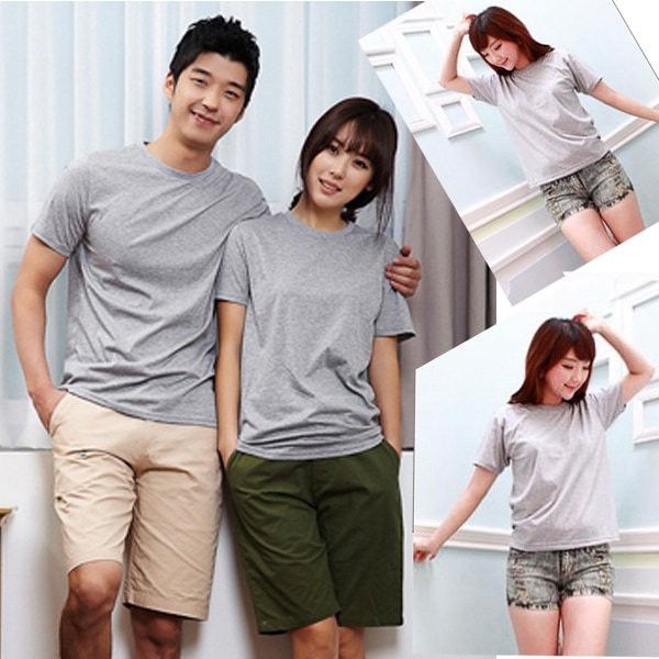 (Cotton 100%) Áo thun trơn nam