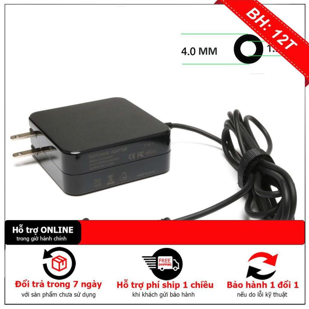 Sạc Dành Cho Laptop Asus 19v-2.37A Chân Nhỏ Vuông Zin xịn