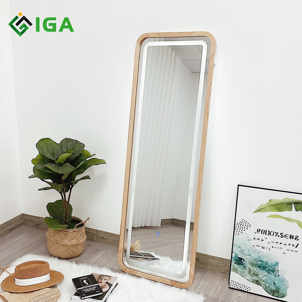 Gương Soi Toàn Thân IGA Viền Đèn Led Cảm Ứng Mirror E - GN25