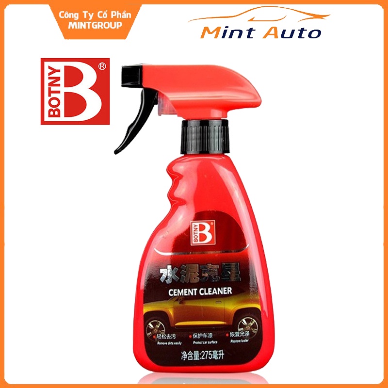 Chai xịt tẩy xi măng dính trên ô tô Cement Cleaner Botny B-2085 an toàn hiệu quả dung tích 275ml