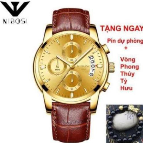 Đồng hồ Nam Nibosi 1985 100% chính hãng, hàng fullbox, máy full 6 kim