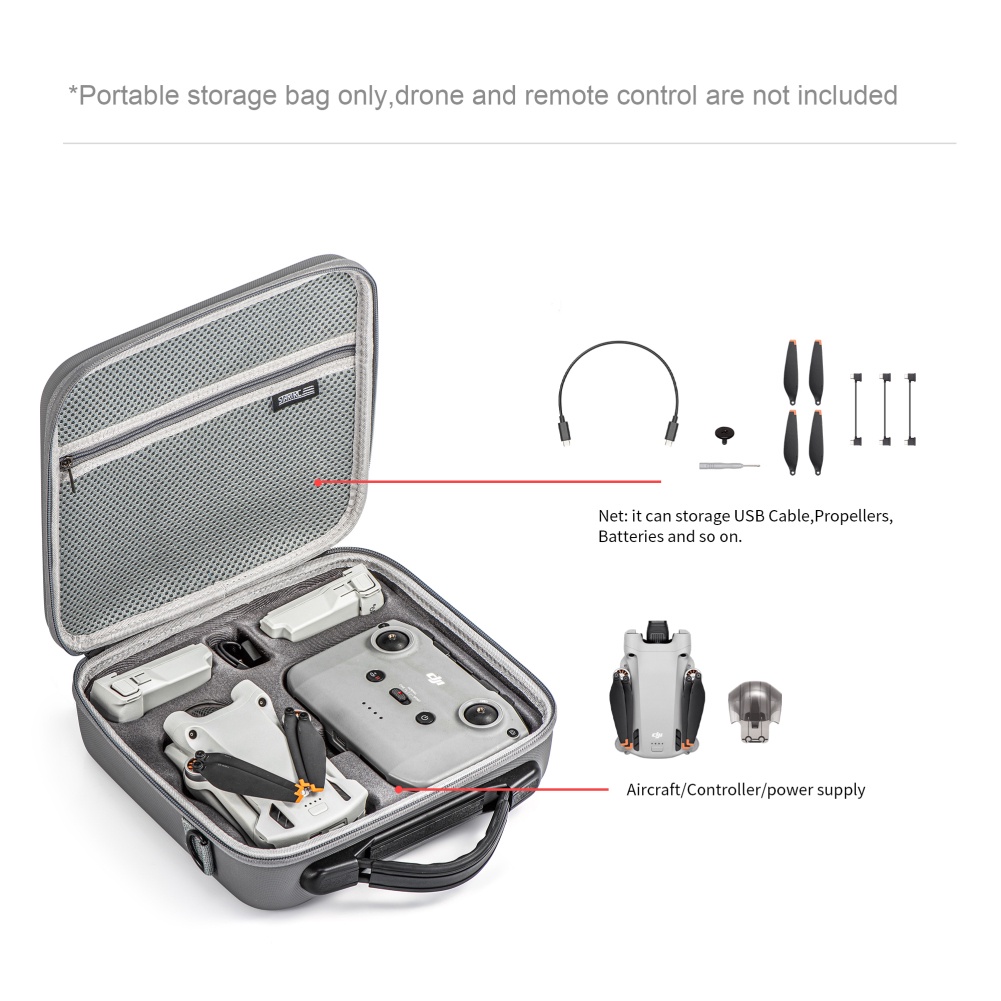 STARTRC Túi Xách Túi Vali Đựng Cho Máy Bay DJI Mini 3 PRO Túi Xách Đeo Vai DJI RC RC-1 Điều Khiển Từ Xa Phụ Kiện ốp Lưng