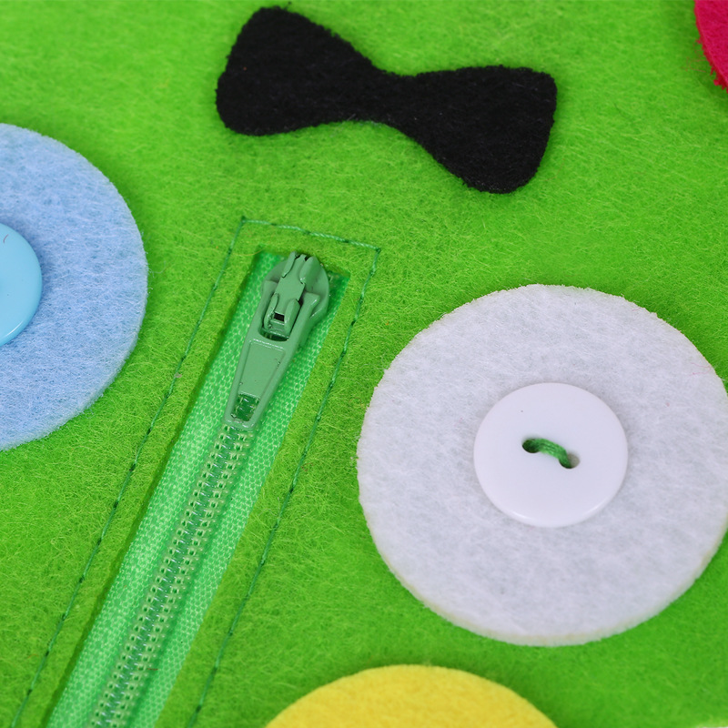 Đồ Chơi Kỹ Năng Sống Động Cơ Bằng Vải Nỉ Có Nút Khóa Kéo Montessori Cho Trẻ Em