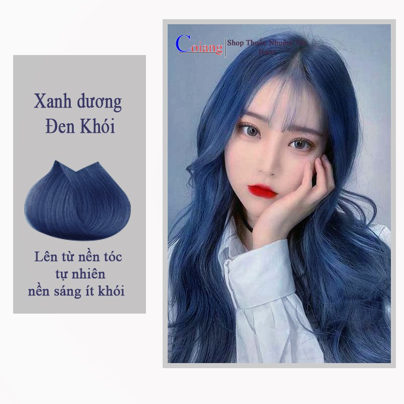 Thuốc nhuộm tóc XANH DƯƠNG ĐEN KHÓI không cần thuốc tẩy tóc Chenglovehairs, Chenglovehair