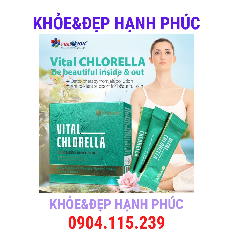 [ Date T6/23 ] Tảo Vital Chlorella tăng cường hệ miễn dịch – 30 gói/hộp