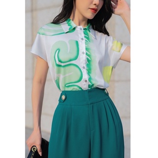 Áo lụa Cchat nguyên tag size M