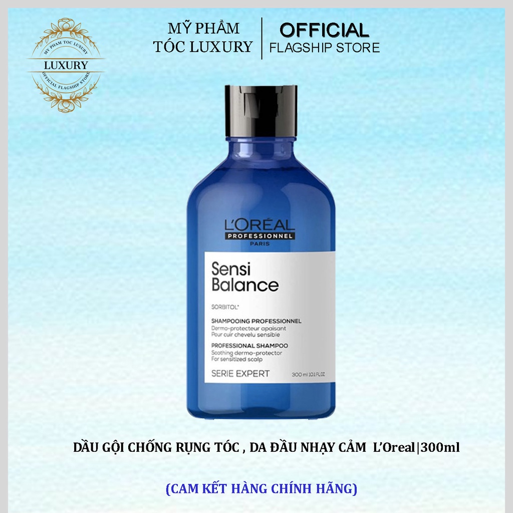 Dầu gội Loreal Professionnel chống rụng tóc và da đầu nhạy cảm Sensibalance 500ml-300ml