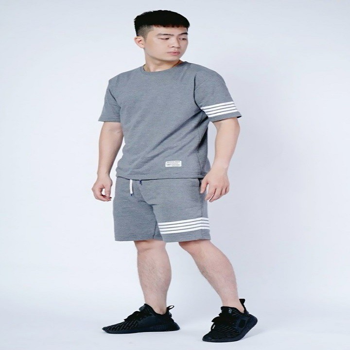 Đồ Bộ Mùa Hè ⚡️ FREESHIP ⚡️  Sét bộ thể thao nam vải lưới mè, giá rẻ, Chất Thun Co Giãn 4 Chiều 3 Màu phối sọc