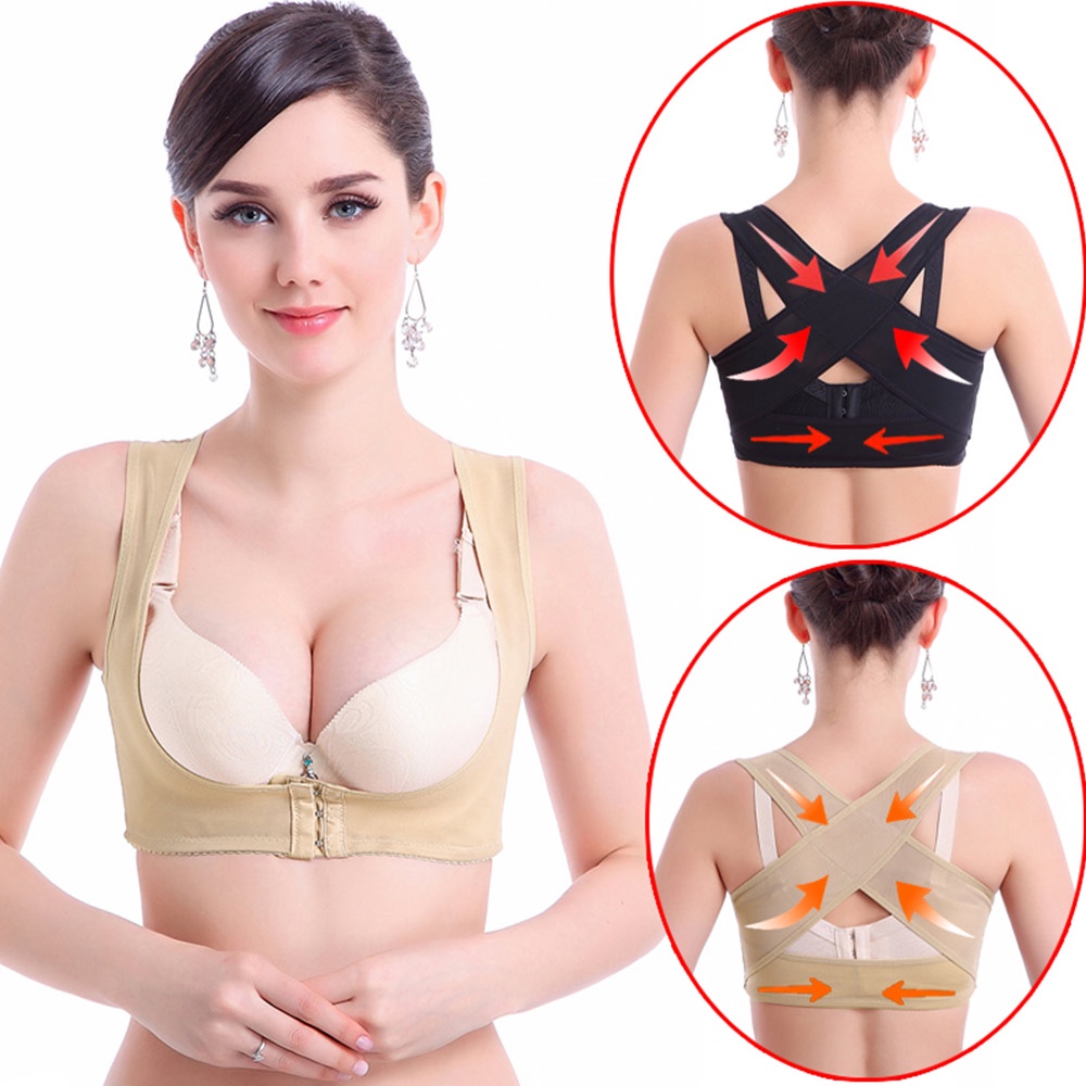 Đai Đeo Hỗ Trợ Điều Chỉnh Tư Thế Lưng / Vai / Xương Sống Tiện Dụng Cho Nữ