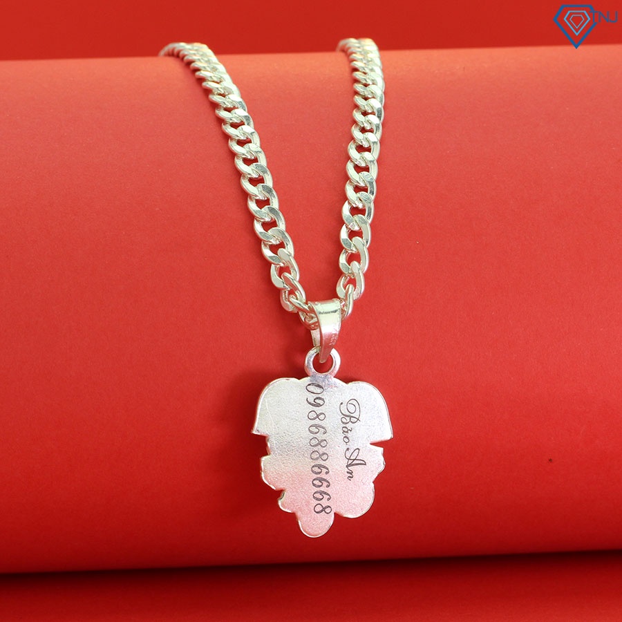 Dây chuyền bạc cho bé tuổi hợi hình con lợn khắc tên DCT0057 Trang Sức TNJ