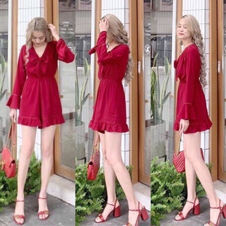 JUMPSUIT TAY LOE NƠ NGỰC (KÈM VIDEO HÌNH THẬT)
