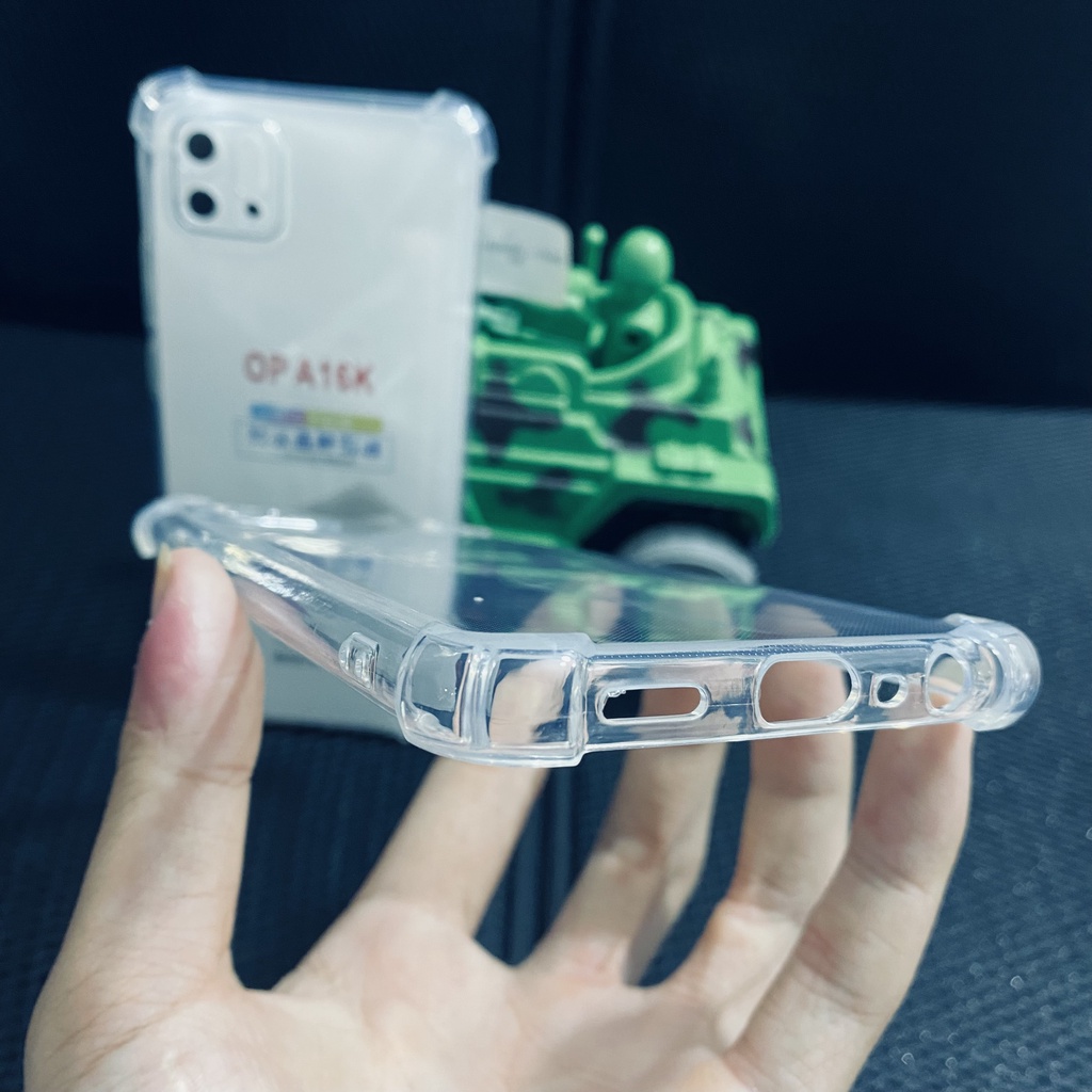 Ốp lưng chống sốc OPPO A16K dẻo trong suốt cao cấp bo 4 góc chống va đập bảo vệ camera